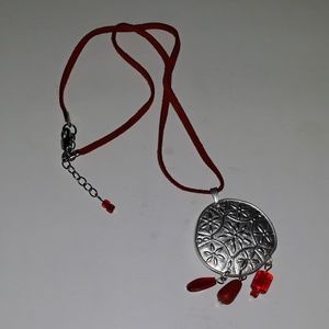 Red teardrop necklace